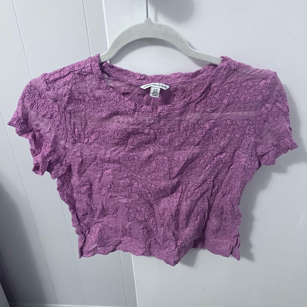 Pink AE Lace Women's Top
